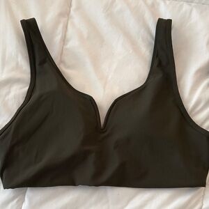 Old Navy Dark Olive V-Neck Bralette